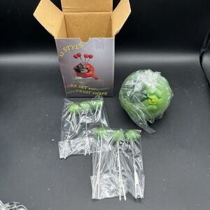 Fruit Fork Pick Set Green Lime Citrus Appetizer Hors d'Oeuvre Cocktail Olive NEW